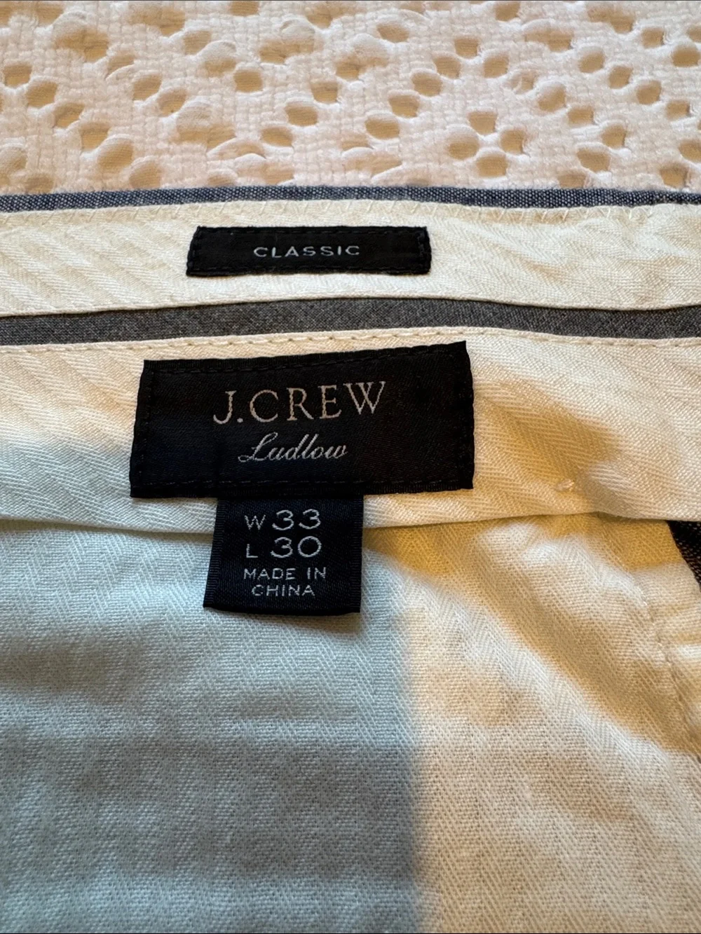 J Crew Ludlow Linen Suit Pants